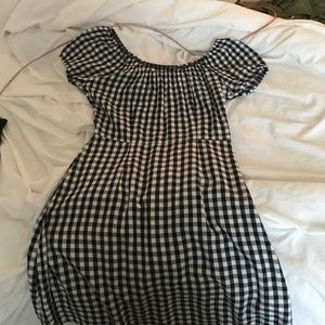 Black and white paid dress